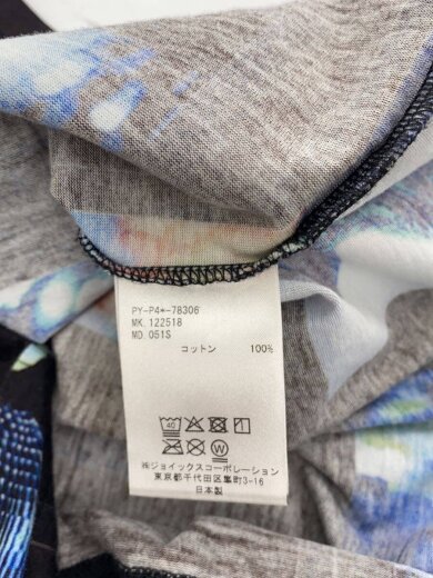 商品画像：ブロッキンググラフィックプリント/Tシャツ/M/コットン/BLK/総柄/PY-P4-78306 4