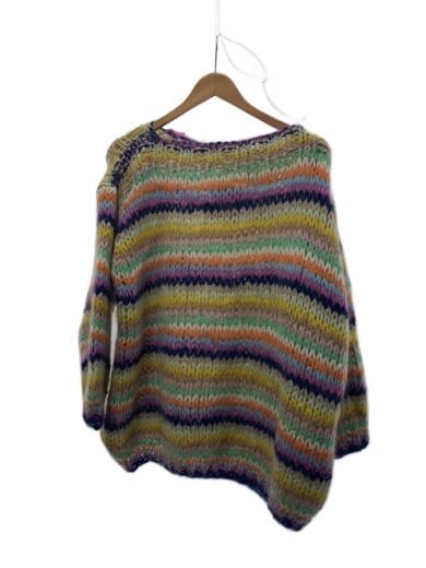 商品画像：ニット・セーター(厚手)/--/ウール/マルチカラー/ボーダー/21-080-043-0001-4-0 1