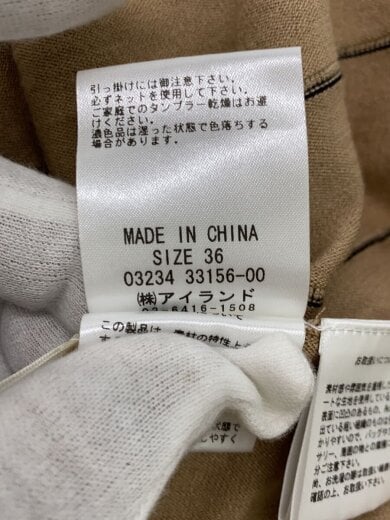 商品画像：長袖ワンピース/36/レーヨン/BEG 4