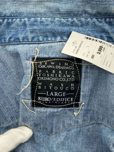 商品画像：長袖シャツ/L/デニム/IDG 3