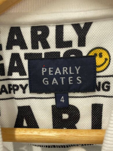 商品画像：ポロシャツ/4/コットン/WHT/総柄/053-1160315 3