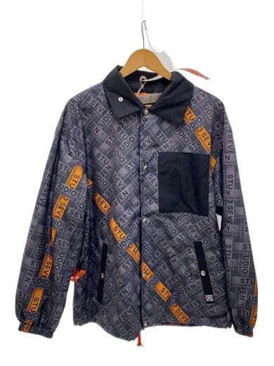商品画像：コーチジャケット/L/ポリエステル/GRY/総柄/70864538 1