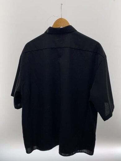 商品画像：T/W Open Collar s/s Shirt/半袖シャツ/M/ポリエステル/BLK/無地 2
