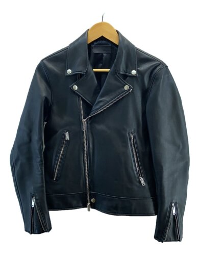 画像：EDIFICEダブルライダースジャケット/M/ポリエステル/BLK/無地/16-011-300-1006-3-01