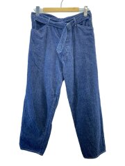 23SS/デニムベルベットパンツ/2/コットン/IDG/無地/X01-03001