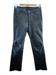 90s/ブランドタグ欠品/レザーパンツ/ボトム/4/レザー/BLK