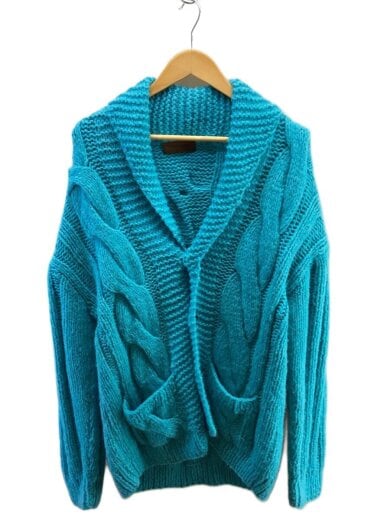 商品画像：ベビーアルパカ/カーディガン(厚手)/S/アルパカ/BLU/61-02-04-02004 1