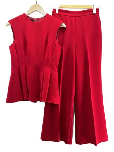 商品画像：セットアップ/O/ポリエステル/RED/無地// 1