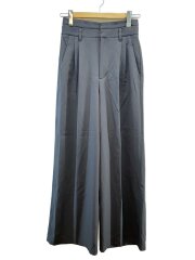 25ss/ダブルウエストワイドパンツ/2/ポリエステル/GRY/無地/75216342