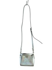 ショルダーバッグ/レザー/SLV/無地/ラメ/ミニショルダーバッグ