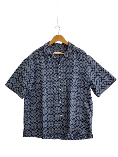 商品画像：半袖シャツ/L/コットン/NVY/総柄 1