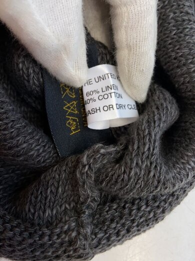 商品画像：ニットキャップ/--/リネン/GRY/無地/メンズ 5