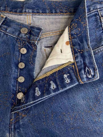 商品画像：ストレートパンツ/31/デニム/BLU/総柄/pc9-16500-0006 3