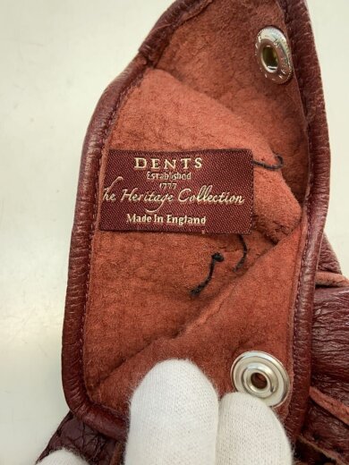 画像：DENTS手袋/レザー/RED/無地/メンズ/15-10433