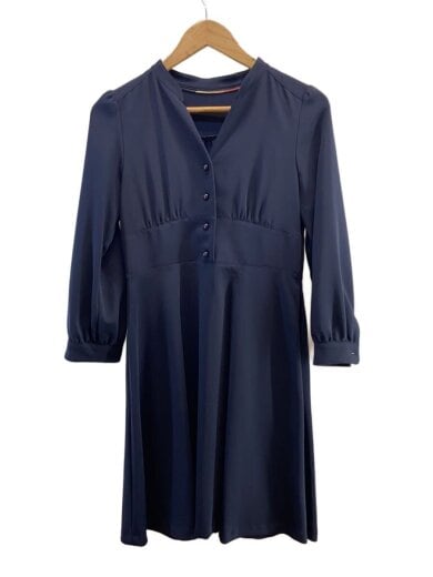 商品画像：長袖ワンピース/38/ポリエステル/NVY/無地/55J23-158-29 1