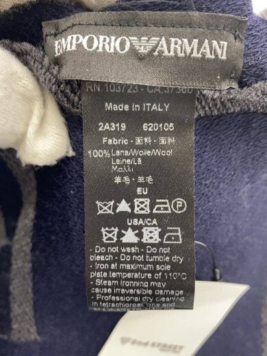 商品画像：ストール/ウール/NVY/総柄/メンズ/ロゴ 3