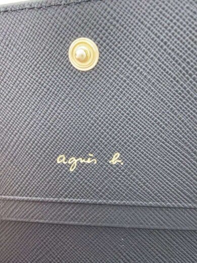 商品画像：ストラップ付き/カードケース/レザー/BLK/レディース/agnes b. EW13B-13 3