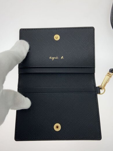 商品画像：ストラップ付き/カードケース/レザー/BLK/レディース/agnes b. EW13B-13 4
