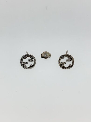 商品画像：アラベスク/インターロッキングGG/燻加工/片耳キャッチ欠品/ピアス/SLV/メンズ 4