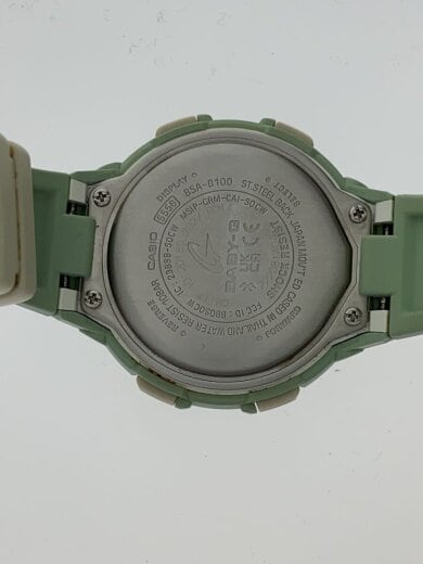 商品画像：クォーツ腕時計_BABY-G/デジアナ/ラバー/WHT/GRN/SS 3