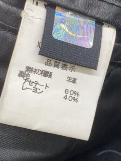 商品画像：テーラードジャケット/50/レザー/BLK 4