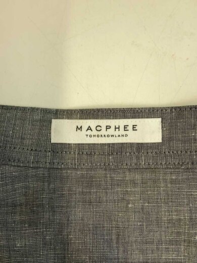 商品画像：コットンリネンソリッド スタンドカラーシャツワンピース/36/コットン/GRY/無地/12-06-22-065 3