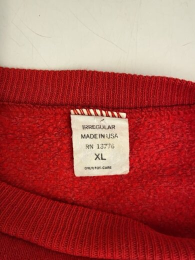 商品画像：80s/usa製/ラグラン/スウェット/XL/コットン/RED 3