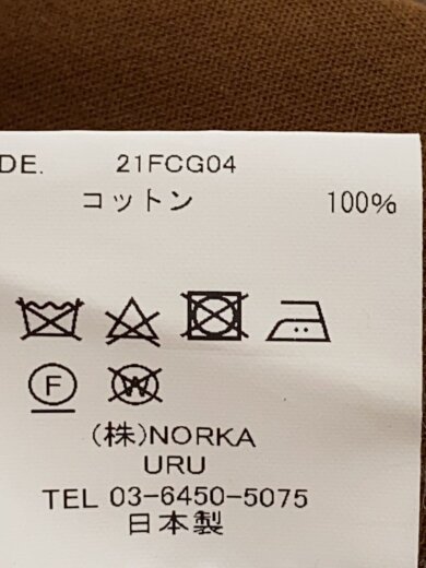 商品画像：21FW/GABARDINE-2 TUCK PANTS/2/コットン/CML/無地/21FCG04// 6