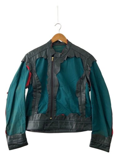 商品画像：2001年製/イタリア製/シングルライダースジャケット/--/レザー/GRN/ 1