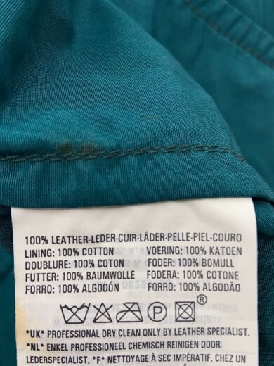 商品画像：2001年製/イタリア製/シングルライダースジャケット/--/レザー/GRN/ 4