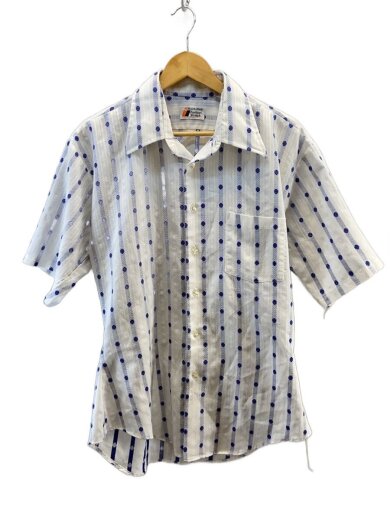 商品画像：70s/fashionstretch/半袖シャツ/17.5/ポリエステル/WHT/玉虫 1