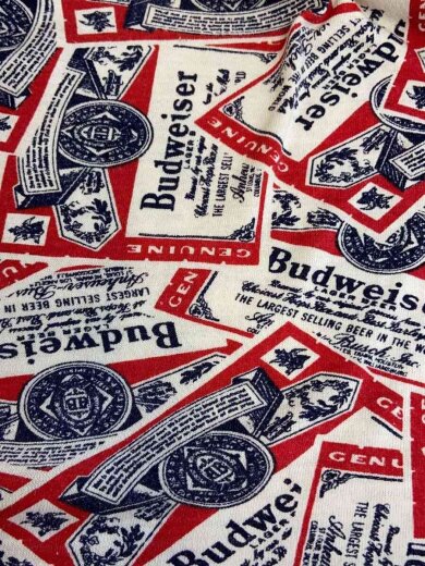 商品画像：80s/Budweiser/リンガーTEE/Tシャツ/コットン/RED/総柄// 5