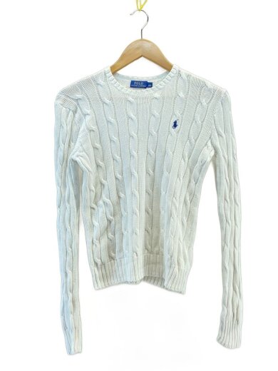 画像：POLO RALPH LAURENケーブルニット/ニット・セーター(薄手)/S/--/WHT/無地//1