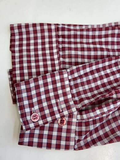 商品画像：70S/長袖シャツ/M/コットン/RED/チェック 4