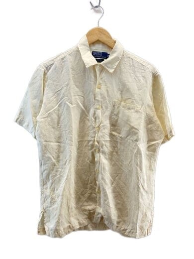 商品画像：90s/リネン/シルク/半袖シャツ/S/リネン/YLW/無地 1