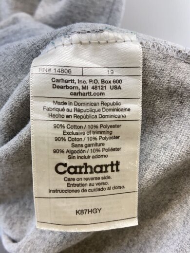 商品画像：Tシャツ/XL/コットン/GRY/無地/K87HGY 4