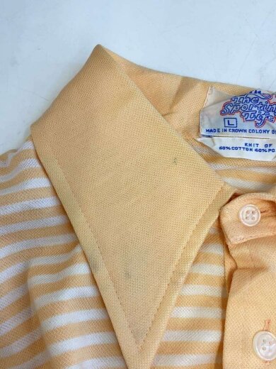 商品画像：70s/珍品/vintage/ポロシャツ/L/コットン/PNK/ボーダー// 6