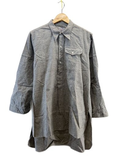 商品画像：40s/ロング丈/resistex/長袖シャツ/--/コットン/GRY/無地// 1