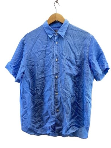商品画像：AD2021/キュプラストライプMIX S/S Shirt/半袖シャツ/M/BLU/ストライプ/HI-B017 1