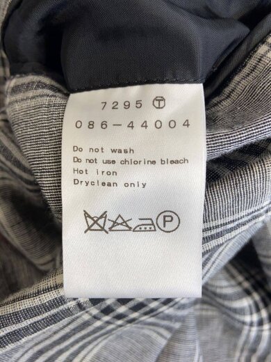 商品画像：リネン混/セットアップ/M/コットン/GRY/チェック/086-44004 5
