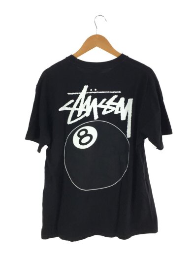 商品画像：Tシャツ/半袖/L/コットン/ブラック/8ボール/プリント割れアリ/袖口ほつれアリ// 2