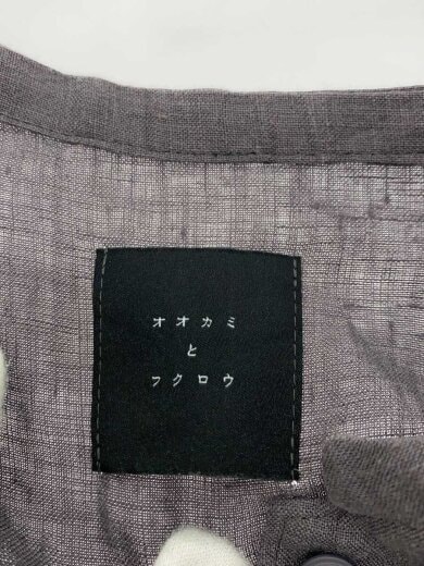 商品画像：７分袖ブラウス/--/リネン/GRY/無地/portom21076 3