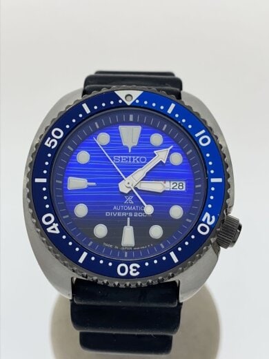 商品画像：自動巻腕時計/アナログ/ラバー/BLU/BLK/SS/4r36-05h0 1