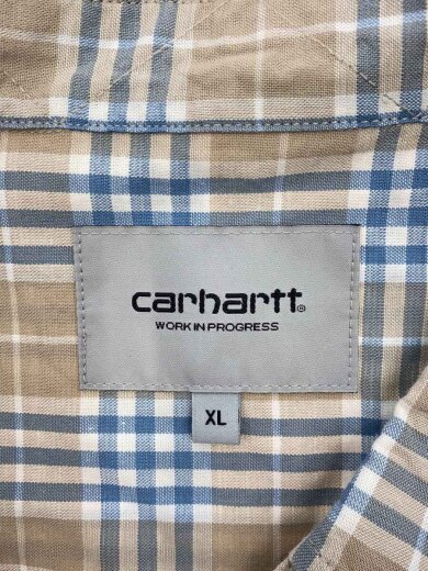 商品画像：半袖シャツ/XL/コットン/BEG/チェック/I034542// 3