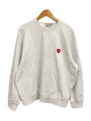 HEART PATCH SWEAT/スウェット/L/コットン/GRY