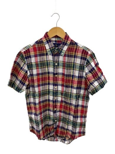 商品画像：半袖シャツ/S/リネン/チェック 1