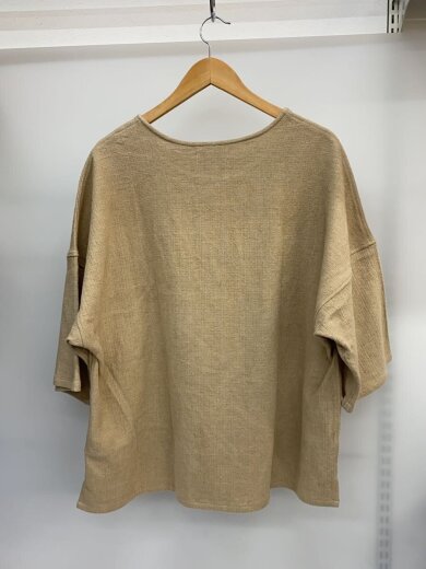 商品画像：カットソー/M/リネン/BEG/無地/1939-02 2