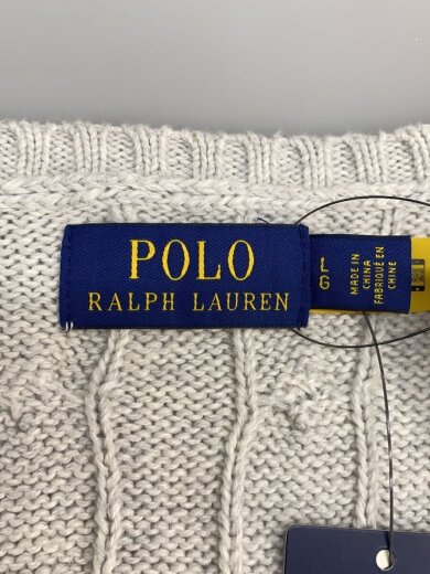 商品画像：ニットベスト(薄手)/L/コットン/GRY/無地 3