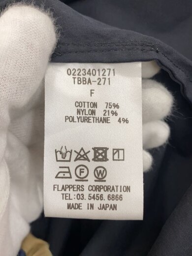 商品画像：バンドカラーシャツ/長袖シャツ/FREE/コットン/BLK/TBBA-271 4