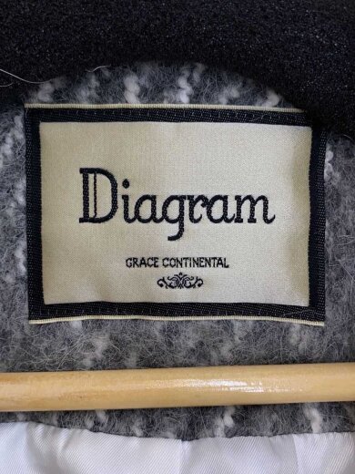 商品画像：コート/38/アクリル/WHT/ボーダー/3546 9011-0 3